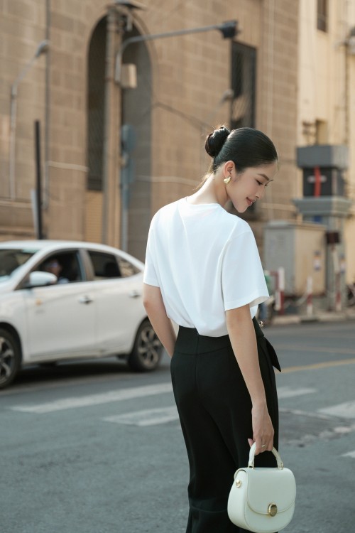 Sixdo Black Woven Loose Pants